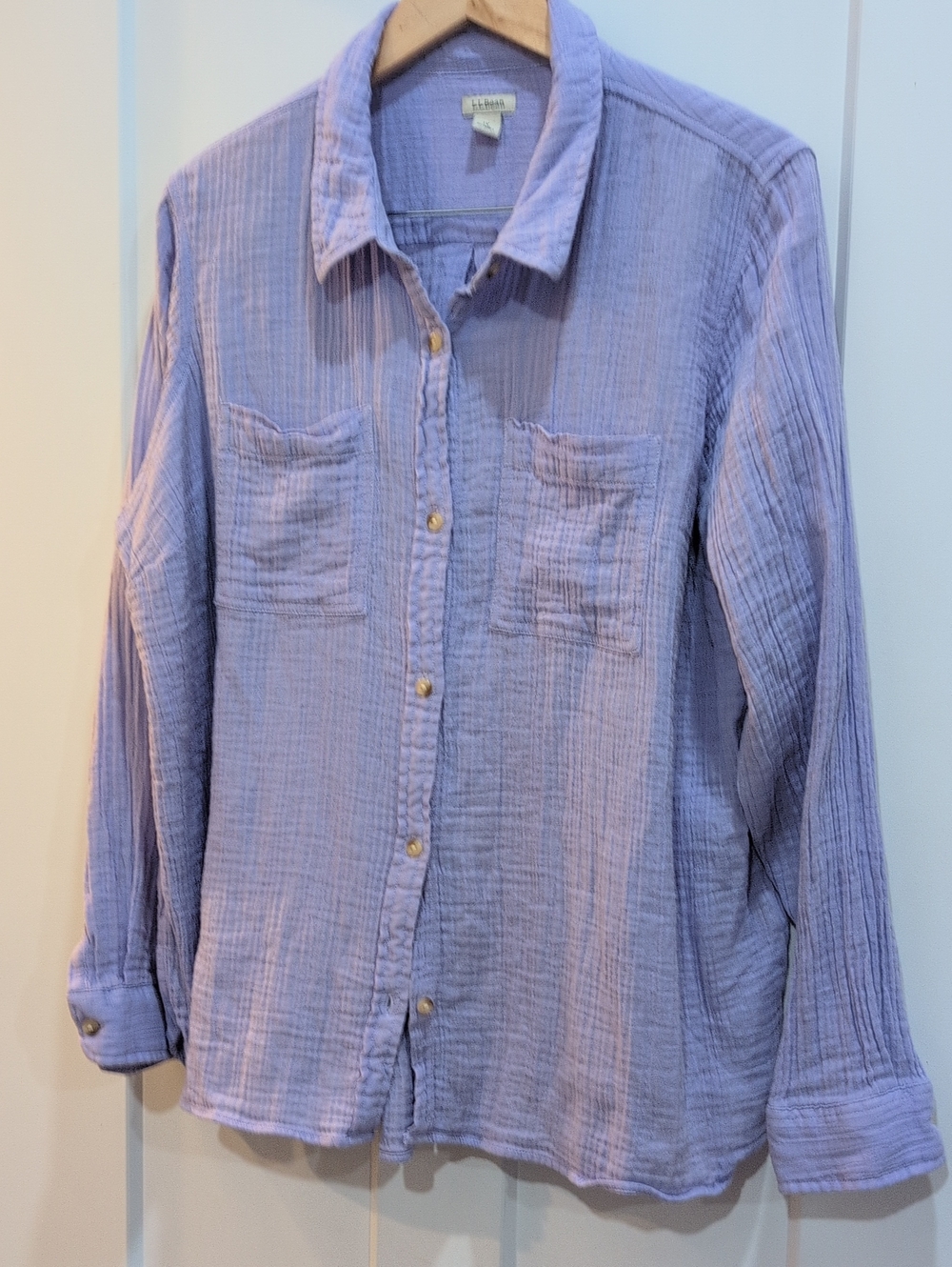 L.L.Bean Light Lavender Button-Up Shirt